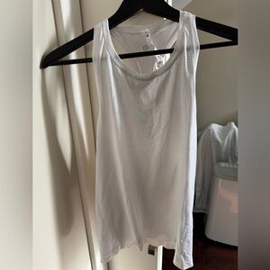 LULULEMON SWIFTLY TECH RACERBACK TANK/ SIZE 18 Heathered white